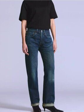 New Levi's 31x30 Blue Tab Women 1970 501 Jeans Midnight Made in Japan Dark Wash